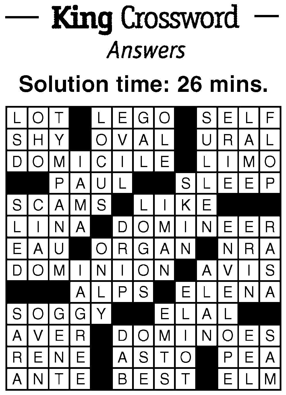 Crossword Answer